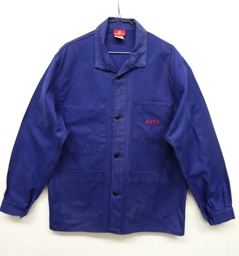 画像: ADOLPHE LAFONT スタンドカラー ワークジャケット カバーオール ブルー (VINTAGE) 「Jacket」 入荷しました。