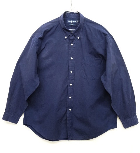 画像: 90'S RALPH LAUREN "BLAKE" ロゴ無し 長袖 BDシャツ NAVY (VINTAGE) 「L/S Shirt」 入荷しました。
