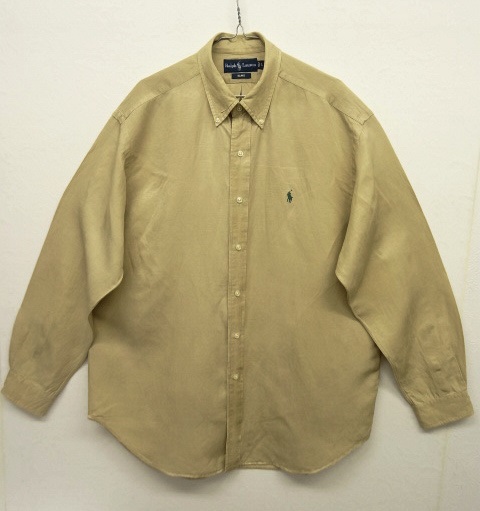 画像: 90'S RALPH LAUREN "BLAKE" シルク/リネン 長袖 BDシャツ BEIGE (VINTAGE) 「L/S Shirt」 入荷しました。