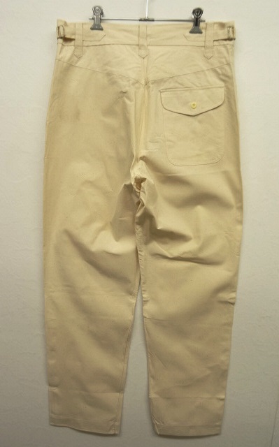 画像: イタリア軍 アジャスター付き ワークパンツ NATURAL (DEADSTOCK) 「Bottoms」 入荷しました。