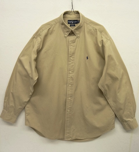 画像: 90'S RALPH LAUREN "BLAIRE" コットン 長袖 BDシャツ BEIGE (VINTAGE) 「L/S Shirt」 入荷しました。