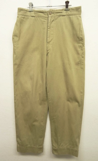 画像: 60'S アメリカ軍 USMC コットン100% フラップ付き チノパンツ WALDES製ジップ (VINTAGE) 「Bottoms」 入荷しました。