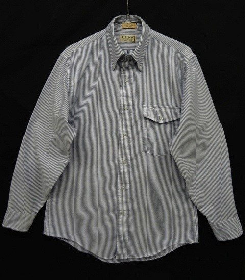 画像: 80'S LL Bean シングルニードル BDシャツ ストライプ柄 USA製 (VINTAGE) 「L/S Shirt」 入荷しました。