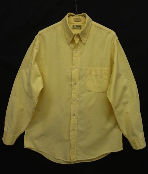 画像: 80'S LL Bean シングルニードル BDシャツ イエロー USA製 (VINTAGE) 「L/S Shirt」 入荷しました。