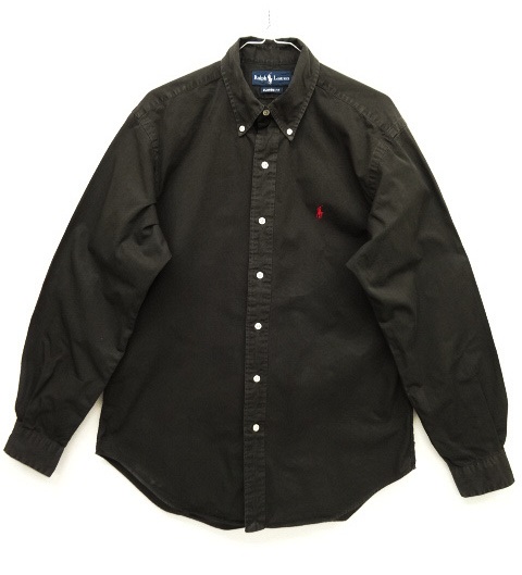 画像: 90'S RALPH LAUREN "CLASSIC FIT" ツイル 長袖 BDシャツ BLACK (VINTAGE) 「L/S Shirt」 入荷しました。