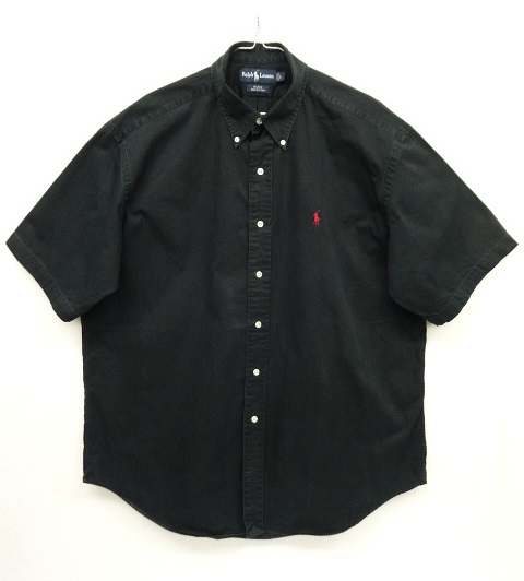 画像: 90'S RALPH LAUREN "BLAKE" ツイル 半袖 BDシャツ BLACK (VINTAGE) 「S/S Shirt」 入荷しました。