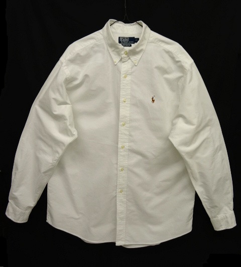 画像: 90'S RALPH LAUREN "ELLINGTON" オックスフォード 長袖 BDシャツ WHITE (VINTAGE) 「L/S Shirt」 入荷しました。