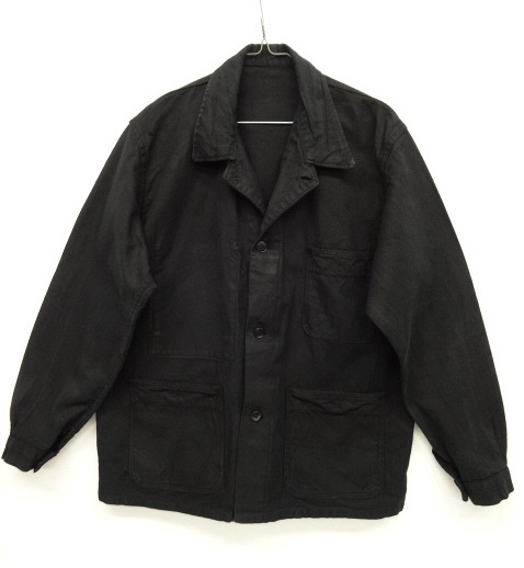 画像: ユーロワーク カバーオール ワークジャケット ブラック染 (VINTAGE) 「Jacket」 入荷しました。