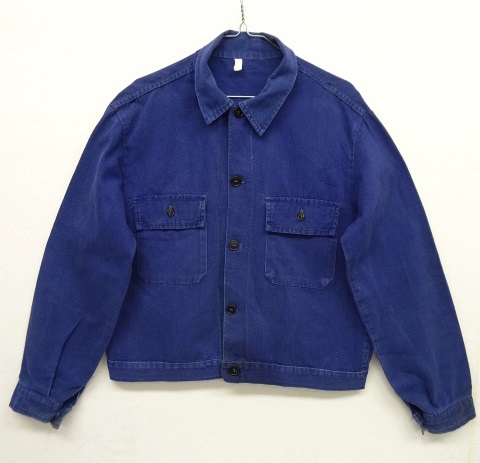 画像: ユーロワーク ショート丈 ワークジャケット ブルー (VINTAGE) 「Jacket」 入荷しました。