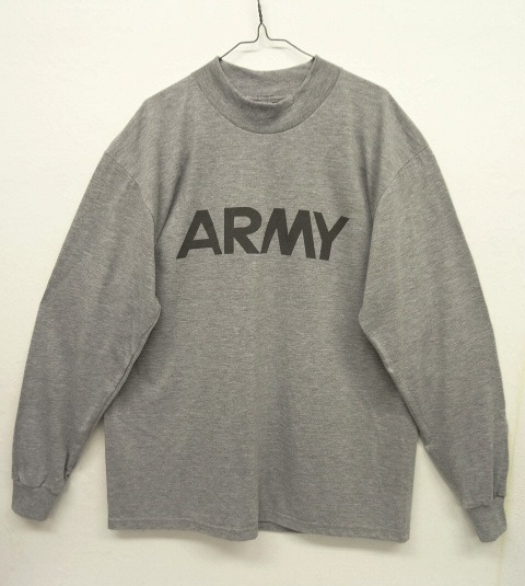画像: アメリカ軍 US ARMY リフレクタープリント モックネック 長袖Tシャツ USA製 (NEW) 「T-Shirt」 入荷しました。