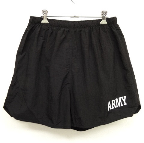 画像: アメリカ軍 US ARMY ナイロン トレーニングショーツ BLACK (USED) 「Shorts」 入荷しました。