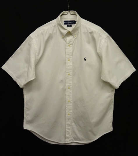 画像: 90'S RALPH LAUREN "BLAIRE" ピンオックス 半袖 BDシャツ WHITE (VINTAGE) 「S/S Shirt」 入荷しました