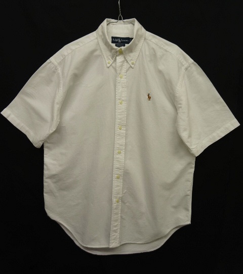 画像: 90'S RALPH LAUREN "YARMOUTH" オックスフォード 半袖 BDシャツ WHITE (VINTAGE) 「S/S Shirt」 入荷しました。