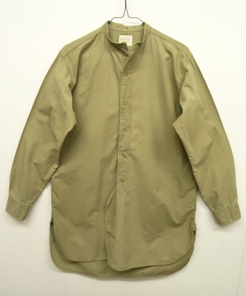 画像: 60'S イギリス軍 "ブロードアロー" ノーカラー オフィサーシャツ (VINTAGE) 「L/S Shirt」 入荷しました。