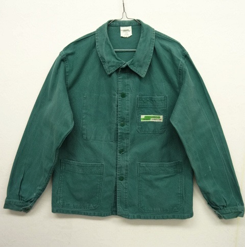 画像: ユーロワーク カバーオール ワークジャケット グリーン (VINTAGE) 「Jacket」 入荷しました。