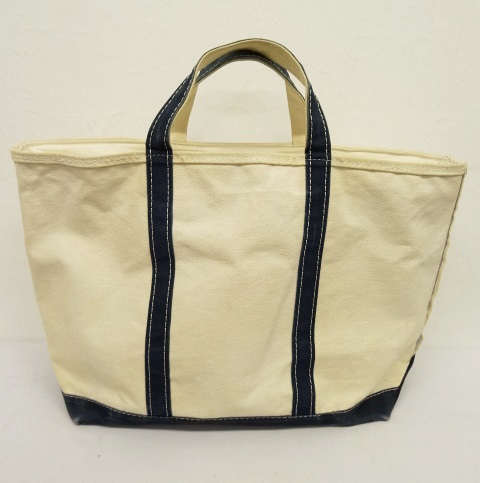 画像: 80'S LL Bean 2色タグ 耳付き 上部ジップ付き キャンバス トートバッグ USA製 (VINTAGE) 「Bag」 入荷しました。
