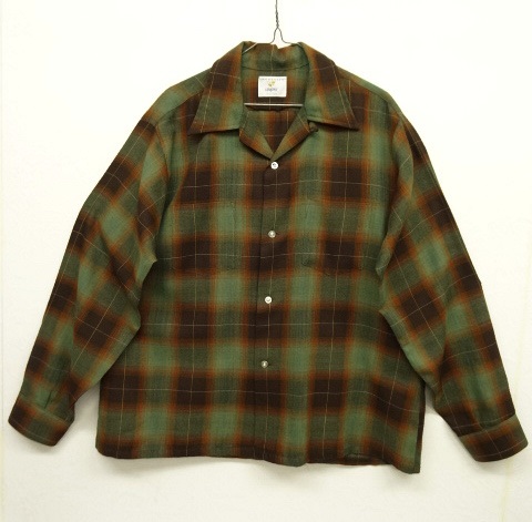 画像: 60'S VAN HEUSEN オープンカラー 長袖レーヨンシャツ オンブレチェック (DEADSTOCK) 「L/S Shirt」 入荷しました。
