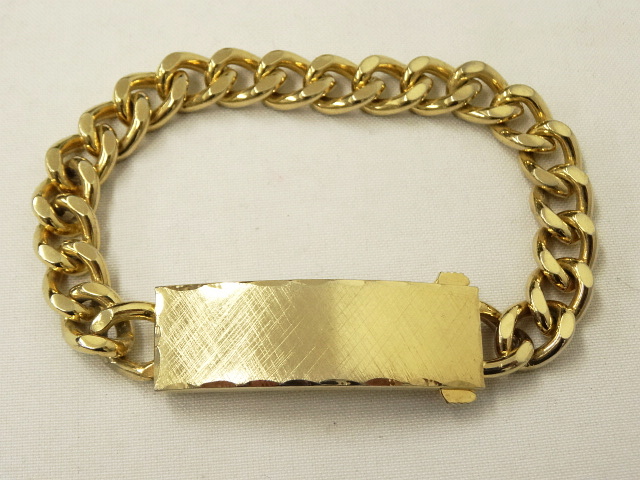 画像: IDプレート チェーンブレスレット ゴールド (VINTAGE) 「Accessorie」 入荷しました。