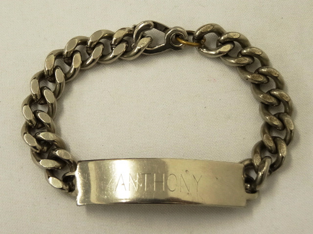 画像: IDプレート チェーンブレスレット シルバー (VINTAGE) 「Accessorie」 入荷しました。