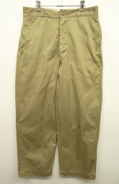 画像: 60'S アメリカ軍 USMC コットン100% フラップ付き チノパンツ GRIPPER ZIPPER製アルミジップ (VINTAGE) 「Bottoms」 入荷しました。