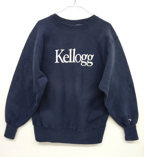 画像: 90'S CHAMPION 刺繍タグ リバースウィーブ Kellogg ネイビー USA製 (VINTAGE) 「Sweat Shirt」 入荷しました。