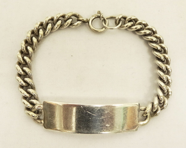 画像: IDプレート チェーンブレスレット シルバー (VINTAGE) 「Accessorie」 入荷しました。