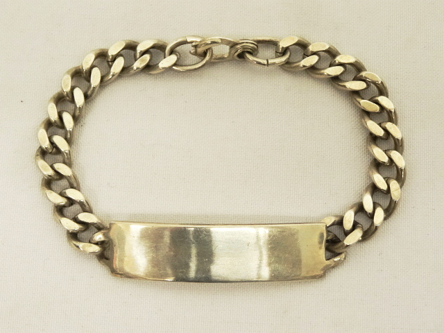 画像: IDプレート チェーンブレスレット シルバー (VINTAGE) 「Accessorie」 入荷しました。