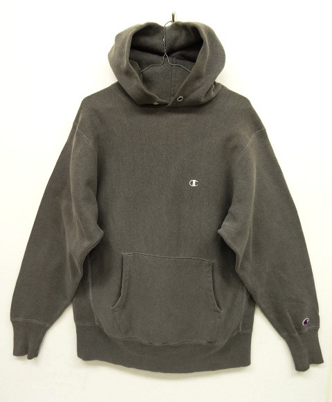 画像: 90'S CHAMPION 刺繍タグ リバースウィーブ パーカー チャコール USA製 (VINTAGE) 「Parka」 入荷しました。