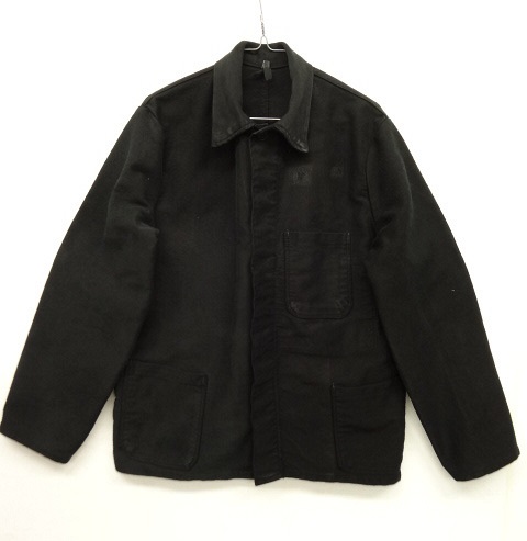 画像: ユーロワーク モールスキン カバーオール ワークジャケット ブラック染 (VINTAGE) 「Jacket」 入荷しました。