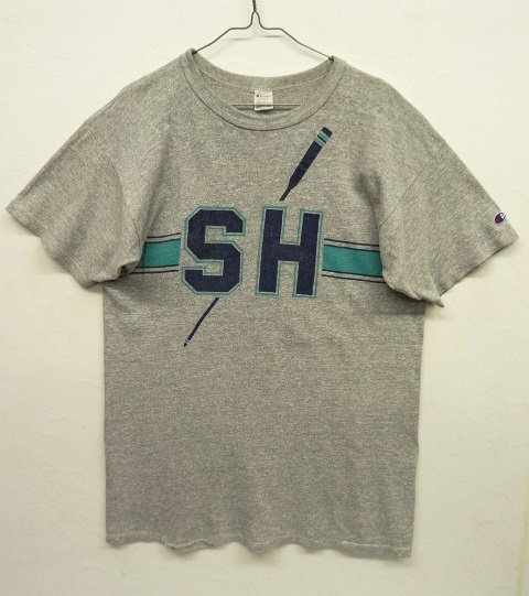 画像: 80'S CHAMPION トリコタグ 両面プリント 88/12 Tシャツ 杢グレー USA製 (VINTAGE) 「T-Shirt」 入荷しました。