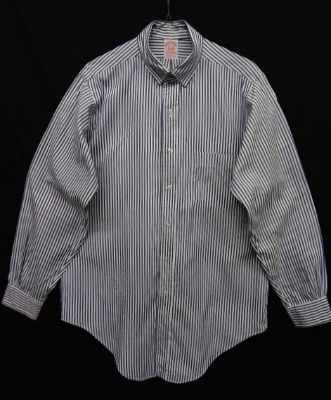 画像: 90'S BROOKS BROTHERS "ALL COTTON" タブカラーシャツ ストライプ USA製 (VINTAGE) 「L/S Shirt」 入荷しました。