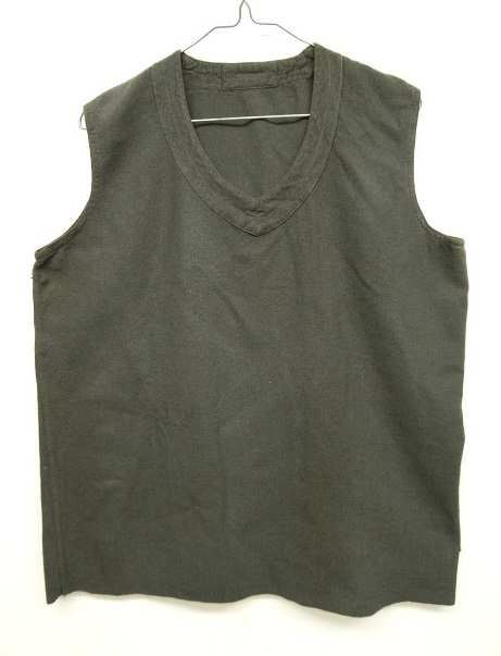 画像: 50'S フランス軍 Vネック ホスピタルベスト CHARCOAL (VINTAGE) 「No Sleeve」 入荷しました。