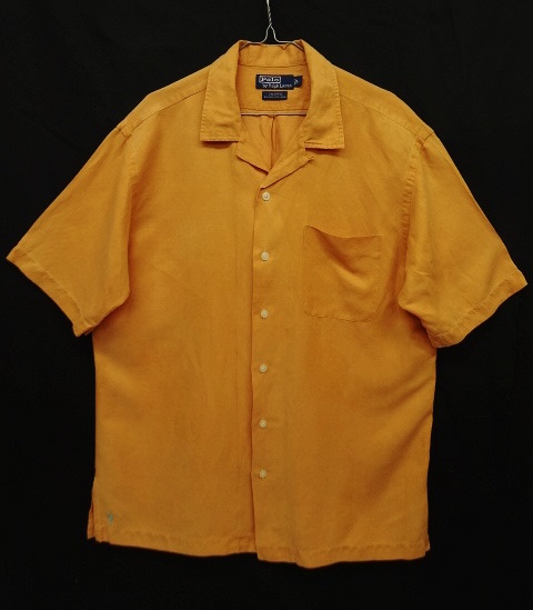 画像: 90'S RALPH LAUREN "CALDWELL" シルク/リネン 半袖 オープンカラーシャツ ORANGE (VINTAGE) 「S/S Shirt」 入荷しました。