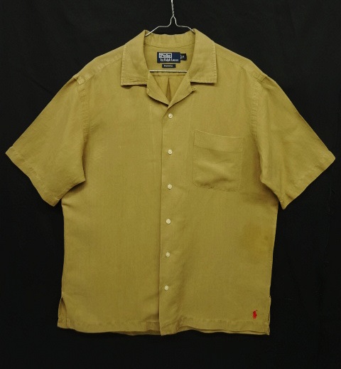 画像: 90'S RALPH LAUREN "CALDWELL" シルク/リネン 半袖 オープンカラーシャツ BEIGE (VINTAGE) 「S/S Shirt」 入荷しました。