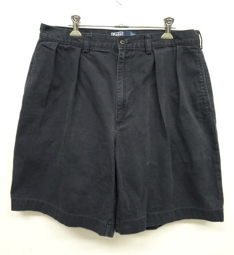 画像: 90'S RALPH LAUREN "TYLER SHORT" ツープリーツ チノショーツ NAVY (VINTAGE) 「Shorts」 入荷しました。