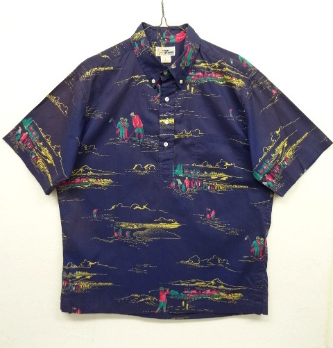 画像: 80'S REYN SPOONER ヌードタグ コットン100% アロハシャツ ゴルフ柄 ハワイ製 (VINTAGE) 「S/S Shirt」 入荷しました。