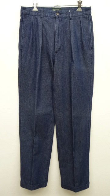 画像: 90'S POLO COUNTRY ツープリーツ デニム トラウザーズ INDIGO (VINTAGE) 「Bottoms」 入荷しました。