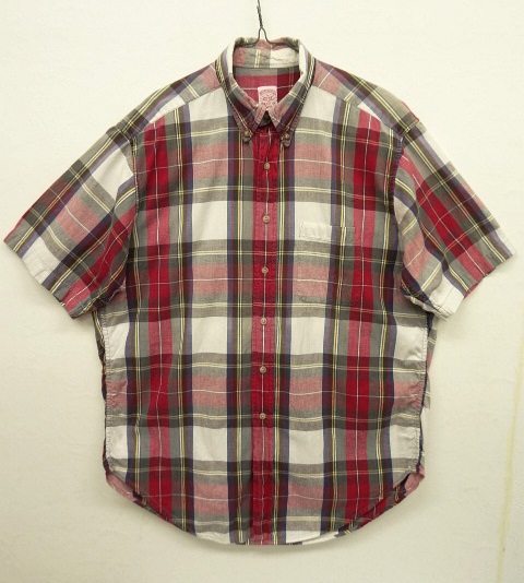 画像: 90'S BROOKS BROTHERS "ALL COTTON" 半袖 BDシャツ マドラスチェック インド製 (VINTAGE) 「S/S Shirt」 入荷しました。