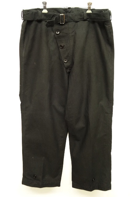 画像: 50'S イタリア軍 ベルト付き ゴム引き オーバーパンツ BLACK (DEADSTOCK) 「Bottoms」 入荷しました。