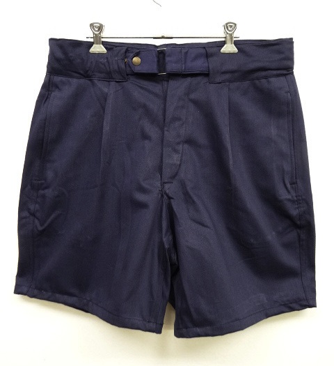 画像: イタリア軍 A.M.I. ベルト付き プリーツ入り ワークショーツ NAVY (DEADSTOCK) 「Shorts」 入荷しました。