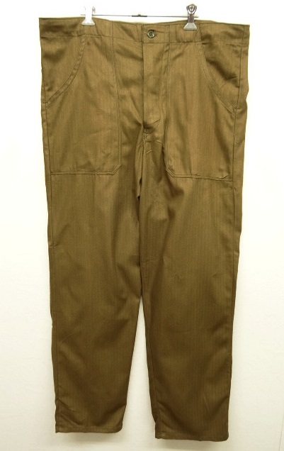画像: 80'S チェコ軍 ドローコード付き HBT イージーパンツ ダークカーキ（ブラウン系） (DEADSTOCK) 「Bottoms」 入荷しました。