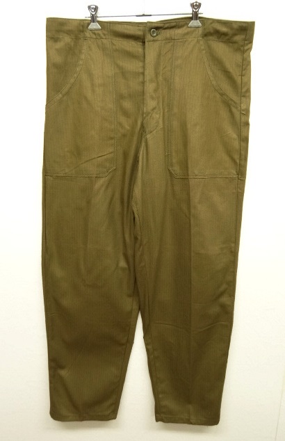 画像: 80'S チェコ軍 ドローコード付き HBT イージーパンツ ダークカーキ（オリーブ系） (DEADSTOCK) 「Bottoms」 入荷しました。