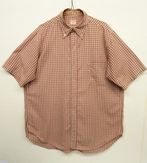 画像: 70'S BROOKS BROTHERS "6ボタン" 半袖 BDシャツ チェック柄 USA製 (VINTAGE) 「S/S Shirt」 入荷しました。