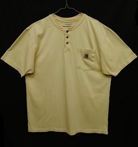 画像: CARHARTT ポケット付き ヘンリーネック 半袖 Tシャツ NATURAL (USED) 「T-Shirt」 入荷しました。