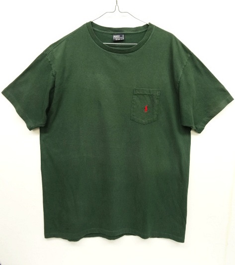 画像: 90'S RALPH LAUREN シングルステッチ ポケット付き Tシャツ グリーン USA製 (VINTAGE) 「T-Shirt」 入荷しました。