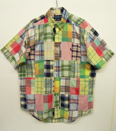 画像: 90'S RALPH LAUREN "BLAKE" マドラスチェック 半袖 パッチワークシャツ インド製 (VINTAGE) 「S/S Shirt」 入荷しました。