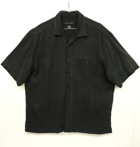 画像: COTTON REEL シルク100% イタリアンカラーシャツ ブラック 同色ドット柄 (USED) 「S/S Shirt」 入荷しました。
