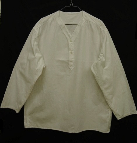 画像: 70'S ロシア軍 Vネック サマー用 ヘンリーネック スリーピングシャツ WHITE (DEADSTOCK) 「L/S Shirt」 入荷しました。