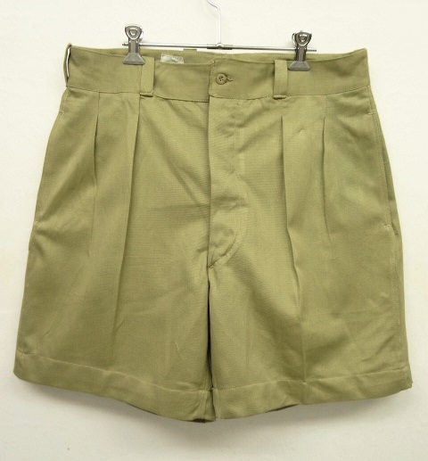 画像: 60'S フランス軍 M52 プリーツ入り チノショーツ BEIGE (DEADSTOCK) 「Shorts」 入荷しました。