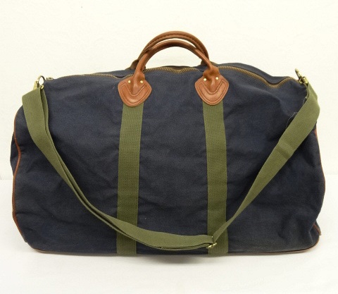 画像: 80'S LL Bean キャンバス/レザー ダッフルバッグ ネイビー USA製 (VINTAGE) 「Bag」 入荷しました。